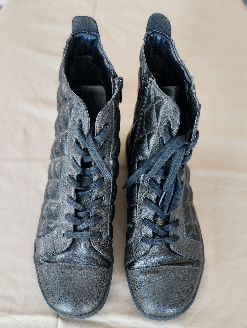 Women's b.o.c. Quilted Lace-Up Ankle Boots - Black